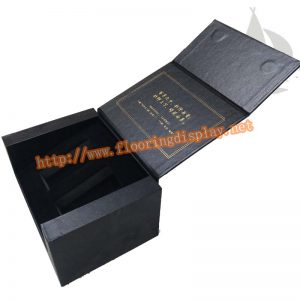廠家定制設(shè)計(jì)logo型木地板樣品翻蓋展示盒子PY199(1